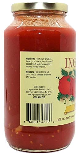 INGRASSELINO Roasted Garlic & Marinara Sauce combo, CHEF MADE, We Do Not Sacrifice On Quality Or Taste, We Only Produce The Best! (24 oz)