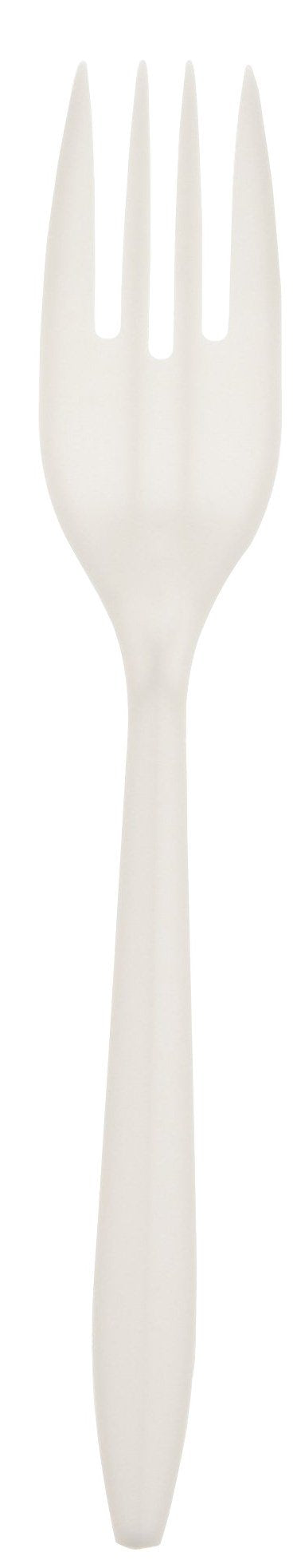 Crystalware FPPWP1000 Disposable Medium Weight PP Plastic Forks, White (Pack of 1000)
