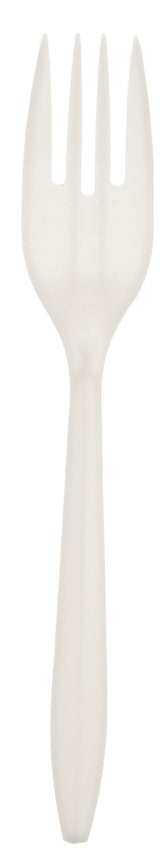 Crystalware FPPWP1000 Disposable Medium Weight PP Plastic Forks, White (Pack of 1000)