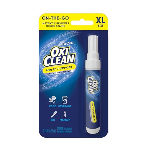 OxiClean On The Go Stain Remover Pen, 0.74 Fl Oz - Instant Travel Stain Cleaner for Clothes, Food, Wine, Coffee, Makeup, Portable & Easy Use
