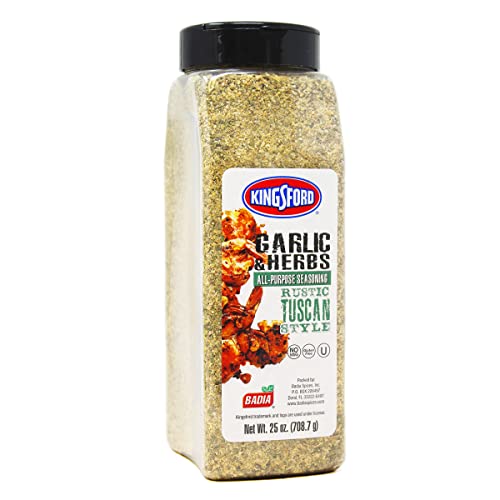 Kingsford Garlic & Herbs All-Purpose Seasoning, 25 oz - Rustic Tuscan Style for Cooking, Grilling & Marinades
