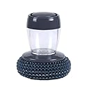 Press-Type Automatic Soap Pot Brush - 3-in-1 Self-Filling, Non-Scratch for Pot Pan & Stovetop Cleaning.