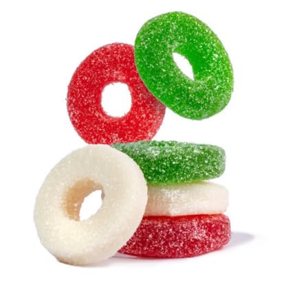 Swirlee™ Christmas Gummy Wreaths - “Half-Pounder” Holiday Stocking Stuffer Candy - Soft & Chewy Red and Green Gummies - Festive Treats - 8oz Bag