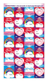 Charms, Valentine Pops Kit, 30 Pops plus Cards on Box, 5 Fun Flavors, 10.58 oz