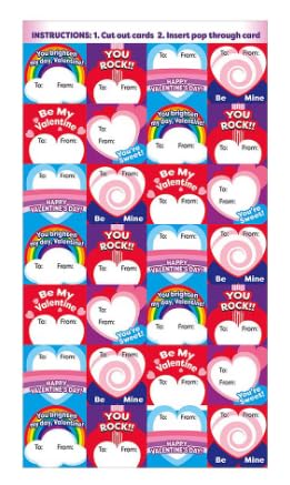 Charms, Valentine Pops Kit, 30 Pops plus Cards on Box, 5 Fun Flavors, 10.58 oz