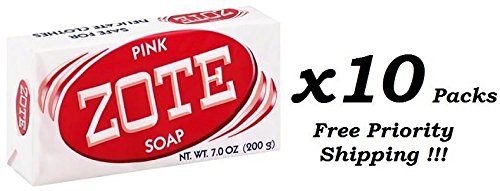 10 Pack ZOTE Pink Laundry Clothes Hand Wash Soap For Stain 7oz (200g) Jabon Zote /#buvtz