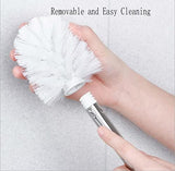 6PCS Toilet Brush Plastic Toilet Brushes Toilet Bowl Cleaner Brush Toilet Replacement Brush Bathroom Cleaning Brushes with Stainless Steel Handle