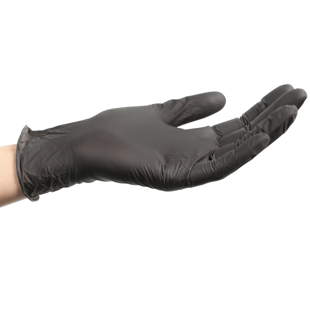 ForPro Expert SoftGuard Disposable Nitrile Gloves, Ultimate Comfort & Protection, Powder-Free, Latex-Free, Non-Sterile, Food Safe, 4 Mil, Black
