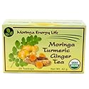 Moringa Turmeric Ginger Tea Bags 28 (Keto, Detox, Paleo, Vitamin & Minerals Booster, Vegan, Gluten-Free, Non-GMO, Caffeine-Free)