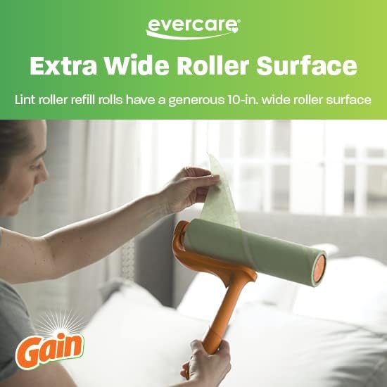 Evercare Pack of 3 Gain Scented All-Purpose Mega Lint Roller Refill Rolls, 50 Sheets Each