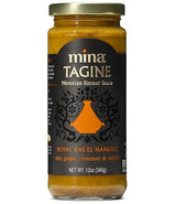 Mina Tagine Moroccan Simmer Sauce, 12 oz - Royal Ras El Hanout Spice Blend for Beef & Lamb, Tagine Sauce Made with Ginger, Cinnamon, Saffron, Olive