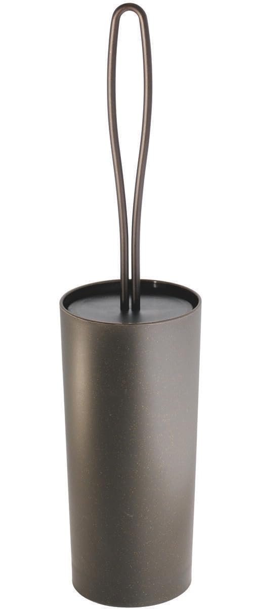 iDesign Loop Toilet Bowl Brush and Holder for Bathroom Storage - Bronze