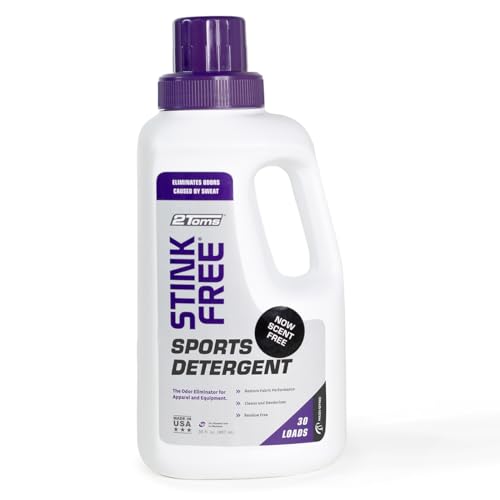2Toms StinkFree Laundry Detergent, Fragrance-Free Odor Eliminator for Athletic Clothes & Gear, Formulated for Sweat, 30 Ounce Bottle