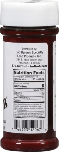 Bad Byron’s Butt Rub Barbeque Seasoning - 4.5 oz Shaker | Award-Winning All-Purpose Dry Rub for Pork, Chicken, Beef, Seafood & Vegetables |