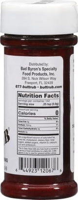Bad Byron’s Butt Rub Barbeque Seasoning - 4.5 oz Shaker | Award-Winning All-Purpose Dry Rub for Pork, Chicken, Beef, Seafood & Vegetables |