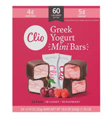 Grocerama Clio Mini Greek Yogurt Bars Variety Pack | Raspberry and Cherry | 24 ct.