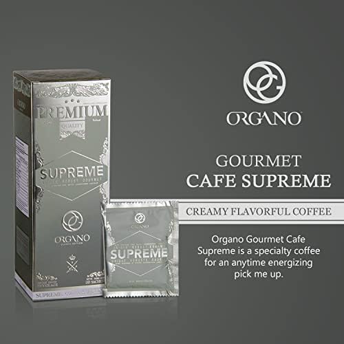 ORGANO Cafe Supreme, 100% Ganoderma Lucidum with Ginseng (20 Sachets)