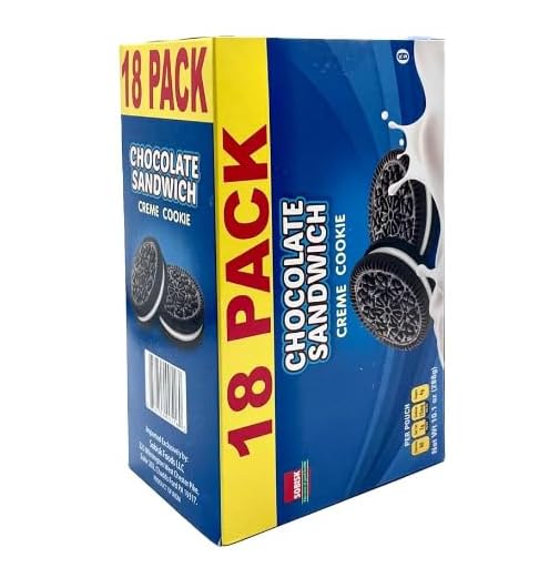 AJS - Sobisk Chocolate Sandwich Creme Cookies, 18-Pack (2 boxes)