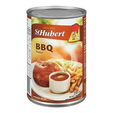 St Hubert, BBQ Sauce, 398ml/13.5 fl. oz., Cans (Pack of 5) (Imported from Canada)