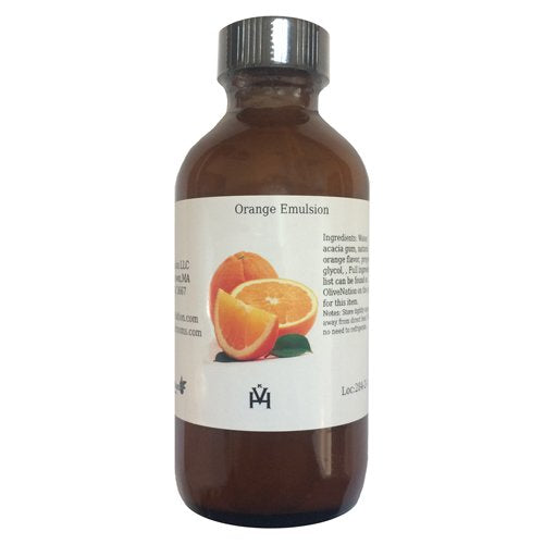 OliveNation Orange Flavor Emulsion for Baking, Water Soluble, Kosher, Gluten Free, Vegan - 16 ounces