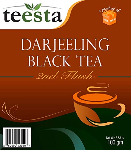 FRESHCARTON - Darjeeling Second Flush Black Tea | 7.06oz / 200gm | Black Tea loose leaf from Single Estate | High Energy Teas & Strong Muscatel