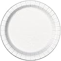 White Round Paper Dinner Plates - 9", 8 Count - Perfect for Parties, Showers, & Special Occasions