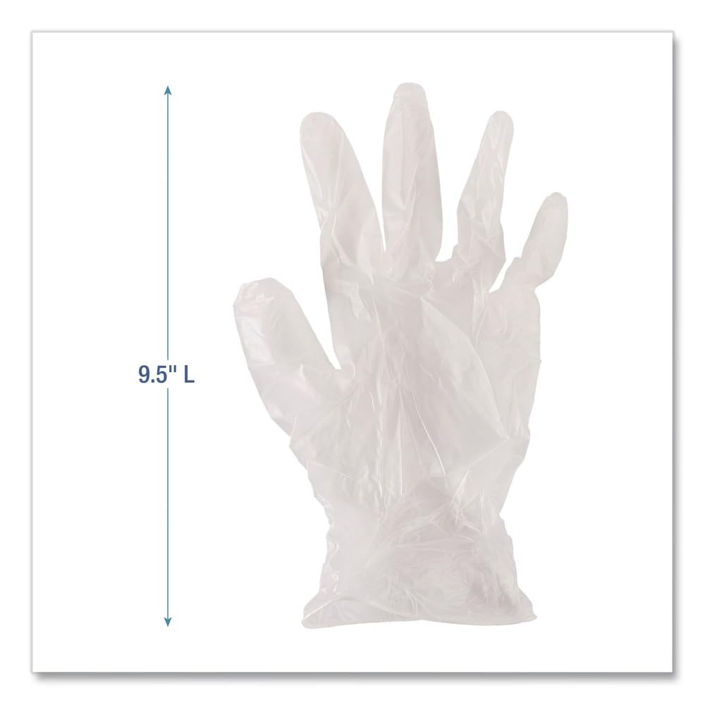 Boardwalk 361XLCT Exam Vinyl Gloves Clear X-Large 3 3/5 mil 1000/Carton