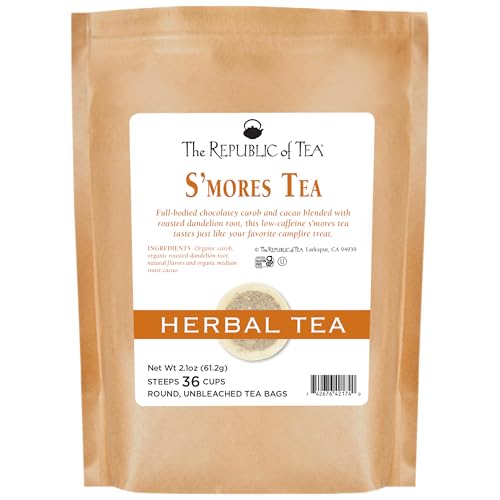 The Republic of Tea - S’mores Herbal Chocolate Tea, Refill Pack of 36 Low-Caffeine Tea Bags