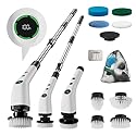 Swyprrix Electric Bathroom Cleaning Brush, Cordless Spin Scrubber Full Body Waterproof IPX7 with Adjustable Handle, 8 Replaceable Brush Heads