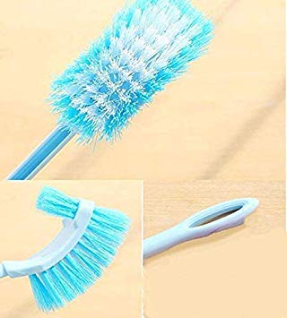 MINI DEER Toilet Brush Soft Bristle Kinsky Strong Bristles Good Grips Hideaway Compact Long Brush for Bathroom Toilet The Rim Bowl Brush Pure Clean in
