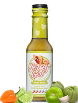 Jersey Girl Hot Sauce - Garlic Verde - No Added Salt - Naturally Sodium Free - All-Natural Healthy Ingredients with Hand-Picked Habaneros & Jalapeno