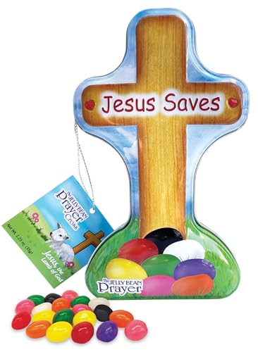 Scripture Candy, Jesus Saves! The Jelly Bean Prayer Cross Tin with Jelly Beans