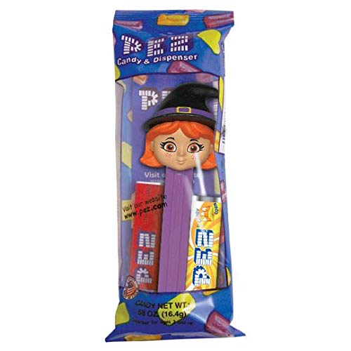 PEZ Candy Dispensers: Halloween Candy and Dispenser Set: Witch and Pumpkin