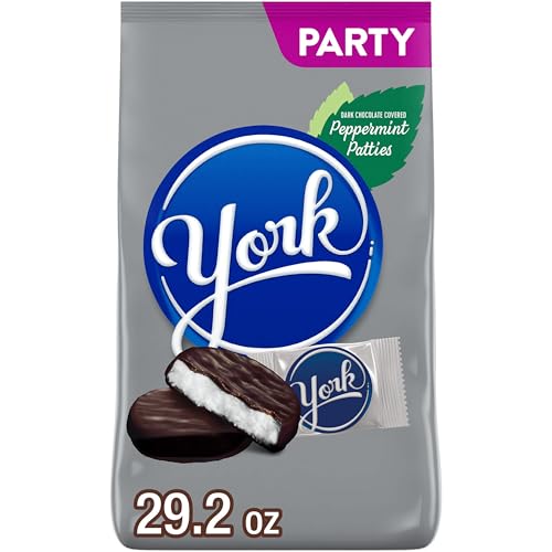 YORK Dark Chocolate Peppermint Patties, Candy Party Pack, 29.2 oz