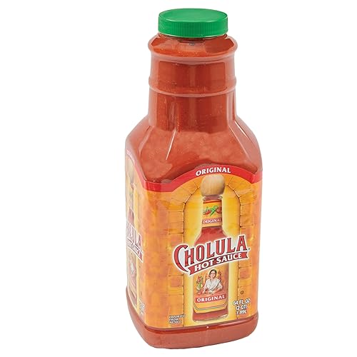 Cholula Original Hot Sauce, 64 fl oz - One 64 Fluid Ounce Bulk Container of Hot Sauce with Mexican Peppers and Signature Spice Blend, Perfect