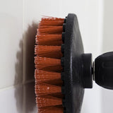 Grout Cleaner 5 Inch Flat Drill Brush | Tile and Grout Cleaner Tool Drill Brush Attachment | Bathroom and Shower Scrubber | Stiff Nylon Bristles