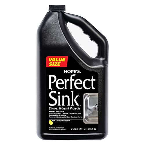 HOPE'S Perfect Sink Cleaner and Polish, Restorative, Water-Repellant, Removes Stains, Ideal for Brushed Stainless Steel, Cast Iron, Porcelain, Corian
