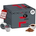 Kimera Koffee Focus Blend - Organic Light Roast Nootropic Ground Coffee Pods with L-Theanine, 24 Count