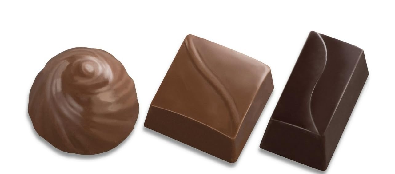 Elmer Chocolates Assorted Heart-Shaped Valentine Gift Boxes, 4 Pack - Milk Chocolate Candy Assortment Made in USA | Includes MAJUU CONNECT Happy
