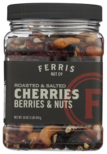 Ferris Coffee & Nut Cherries Berries & Nuts, Roasted & Salted Mix, 16 Ounce