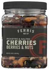 Ferris Coffee & Nut Cherries Berries & Nuts, Roasted & Salted Mix, 16 Ounce