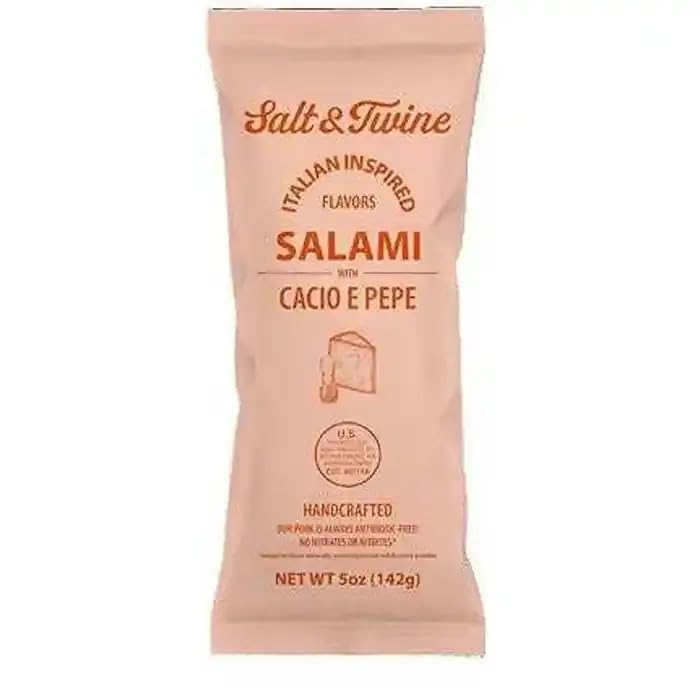 Salt & Twine Cacio e Pepe Dry Cured Pork Salami | 5 oz Chub
