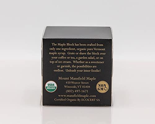 Mount Mansfield Maple- Certified Organic Pure Vermont Maple Block