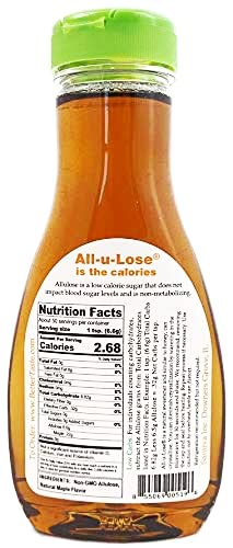 BetterTaste Maple Natural Flavored Allulose Syrup, 11.75-Ounce (Pack of 2), Zero Calorie Sugar Substitute, Non-GMO, Non-Erythritol, Gluten Free
