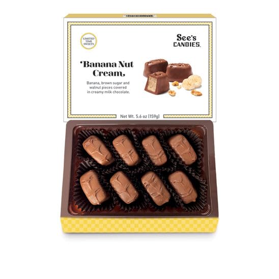 See's Candies 5.6 oz Milk Banana Nut Cream
