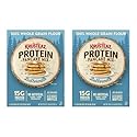 Krusteaz Protein Pancake Mix, Buttermilk Pancake Mix, 100% Whole Grain Flour & 15g of Protein Per Serving, Also Makes Waffles, Just Add Water 20 Ounce (Pack of 2)