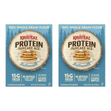 Krusteaz Protein Pancake Mix, Buttermilk Pancake Mix, 100% Whole Grain Flour & 15g of Protein Per Serving, Also Makes Waffles, Just Add Water 20 Ounce (Pack of 2)