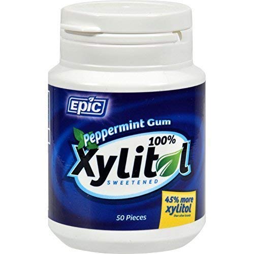 Peppermint Xylitol Gum 50 Pieces (5 Pack)