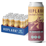 Hoplark HopTea - THE ENERGIZED ONE (w/Yerba Mate), 16fl oz Tall Cans (Pack of 12) - Unsweetened - Antioxidants - Polyphenols - Low Calorie - Contains
