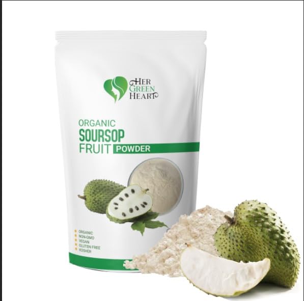 Soursop Fruit Powder - 100% Pure, Dried Soursop (Graviola) Fruit Powder for Smoothies, Teas & Culinary Use